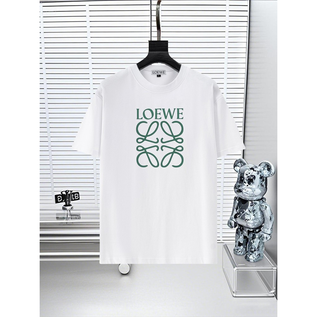 Loew & e2026 Star คลาสสิกรอบคอแขนสั้นเสื้อยืดผู้ชายผู้หญิงสไตล์อเมริกันอินเทรนด์หลวมขนาดใหญ่สไตล์ญี่