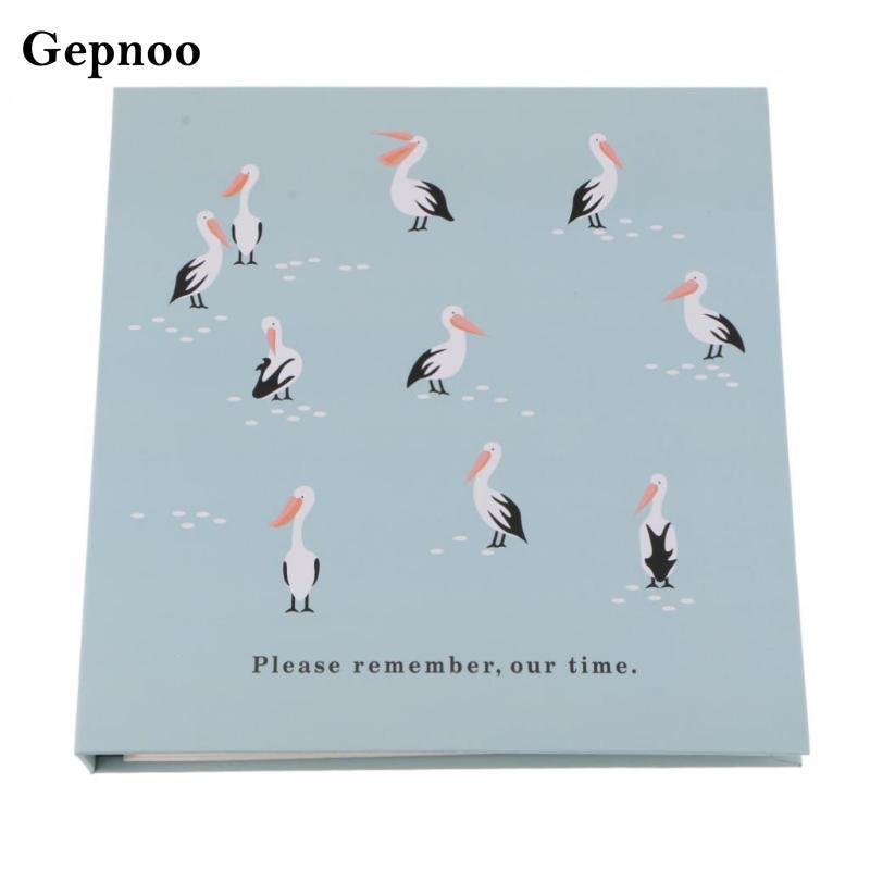 [Gepnoo] อัลบั้ม DIY ทํามือแบบมีกาวในตัว อัลบั้มภาพงานแต่งงานสําหรับครอบครัว 100 แผ่น