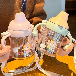 แก้วน้ำเด็ก แก้วหัดดูด BPA free แก้วหัดดื่มกันสำลัก ปากเป็ดกันสำลัก ขนาด 11.5 Oz เด็กอายุ 1-3 ปี