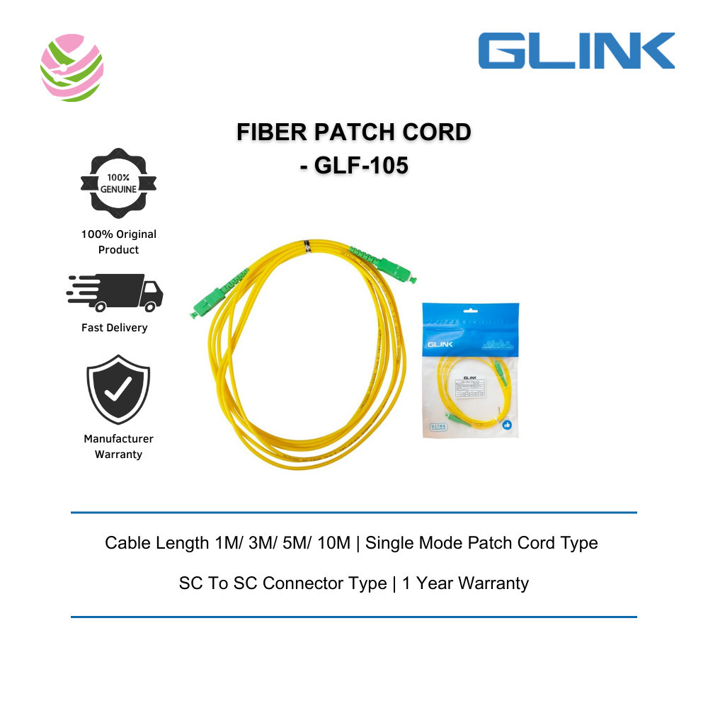 GLINK (GLF-105) FIBER PATCH CORD(SC/UPS-SC/UPS/3.0) 1M/ 3M/ 5M/ 10M CB503