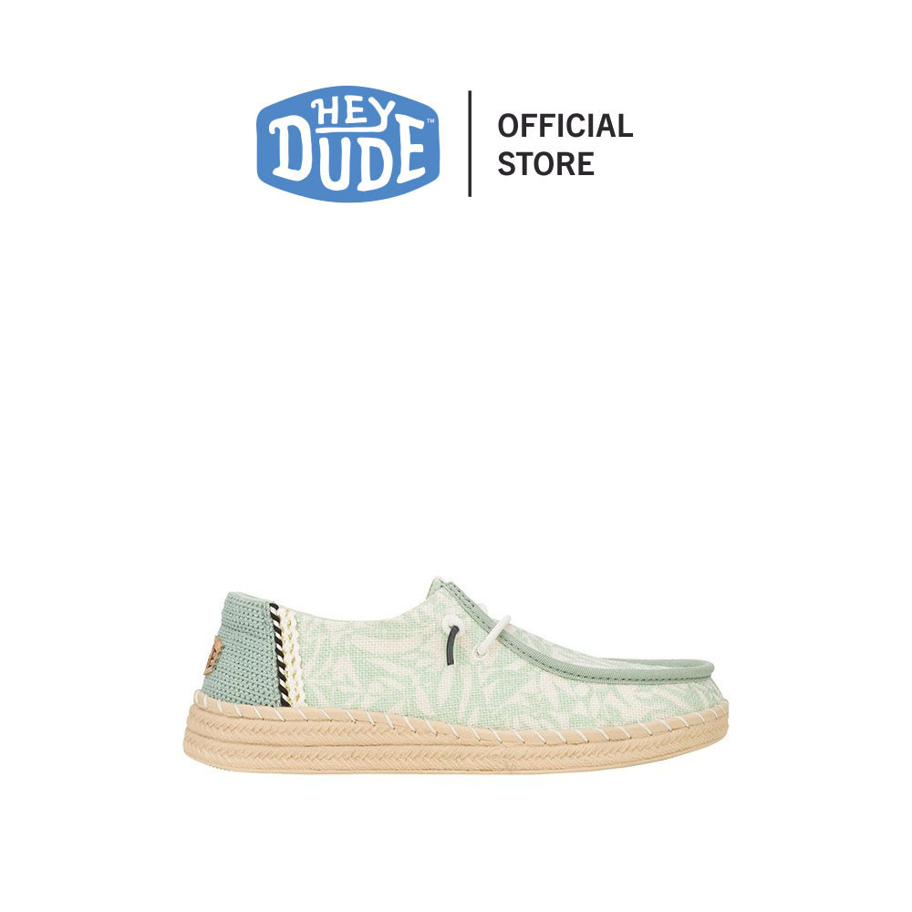 HEYDUDE รองเท้าลำลองผู้หญิง WENDY ESPAD RETRO PM รุ่น HD 43179-3YY - CELADON GREEN/WHITE