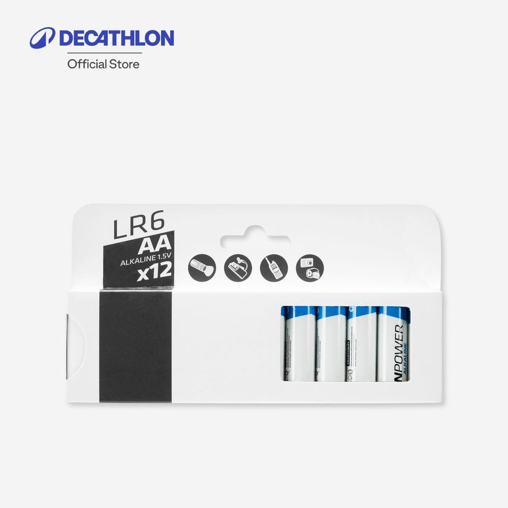 Decathlon Set Of 12 Aa Alkaline Batteries ชุดถ่านอัลคาไลน์ Aa 12 ก้อน - White