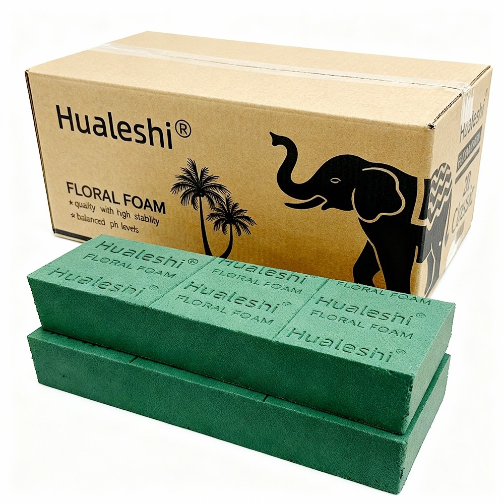 โอเอซิสเปียก (ยกลัง 20ก้อน) โฟมปักดอกไม้สด Green leaf floral foam สำหรับจัดดอกไม้ จัดงานพิธีต่างๆ อุ้มน้ำดี มี 2ขนาด