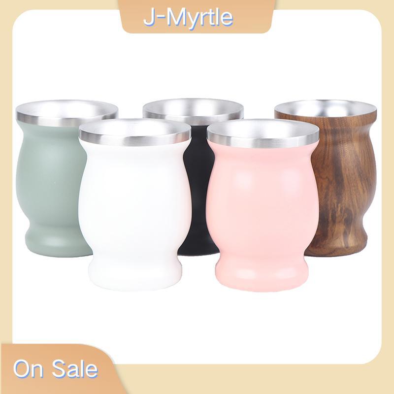 J-Myrtle Yerba Mate Cup 304 สแตนเลส 8oz Argentine Yerba Mate Gourd พร้อม illas Nice