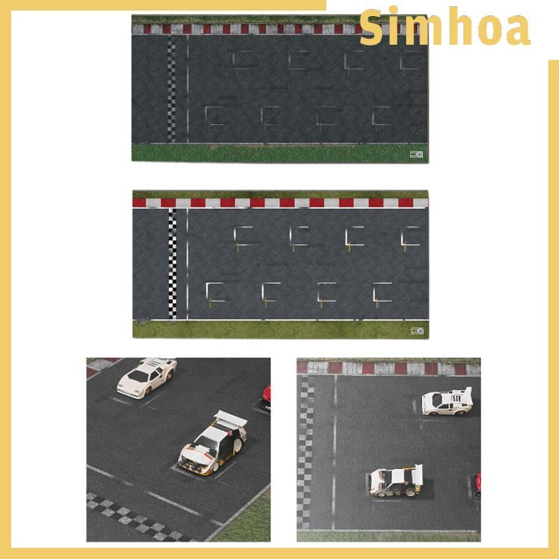 [SIMHOA] 1:64 Scale Garage Parking Table Cloth Pad Collectible for Boys Men Mini Diecast Car Show An