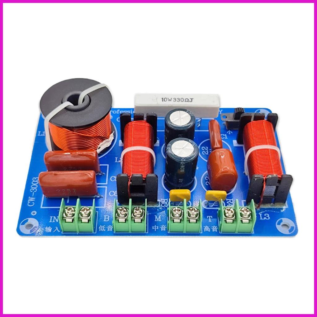 3 Way Crossover ลําโพงเสียงทวีตเตอร์ Crossover High-Output Compact Multi-Way ความถี่ Divider สําหรับ