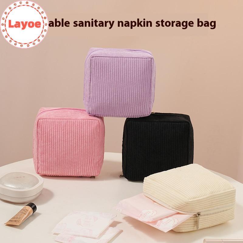 Layoe Toiletry Bag ผ้าอนามัย Pad Pouch Pad Pouch Cute Cosmetic Storage Pouch Cable Case TH