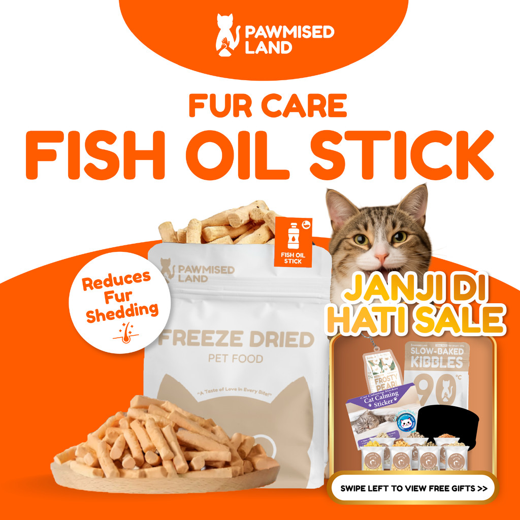 PawmisedLand Catty Munchies - แท่งน้ํามันปลา - ฟังก์ชั่นซีรีส์ - ฟรีซดราย 125g อาหารสัตว์เลี้ยง อาหา
