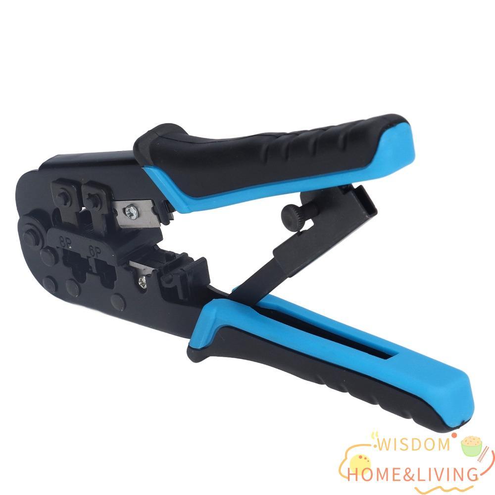 WISDOM เครื่องมือจีบแบบแยกส่วน, 6 in 1 All-in-One RJ45 Crimp TOOL, เครื่องตัดและ Stripper Cable Stri