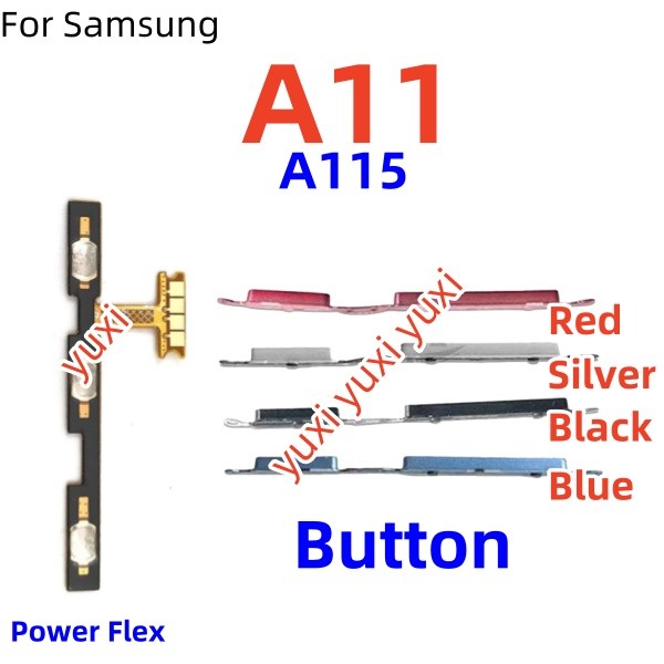 สําหรับ Samsung Galaxy A11 A115 ปริมาณด้านข้างปุ่ม Flex Cable Keys อะไหล่ทดแทน yuxi