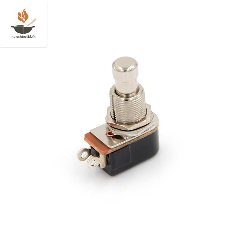 THSUN ใหม่สวิตช์กีตาร์ไฟฟ้า Momentary Push Button Foot Switch SPST TH