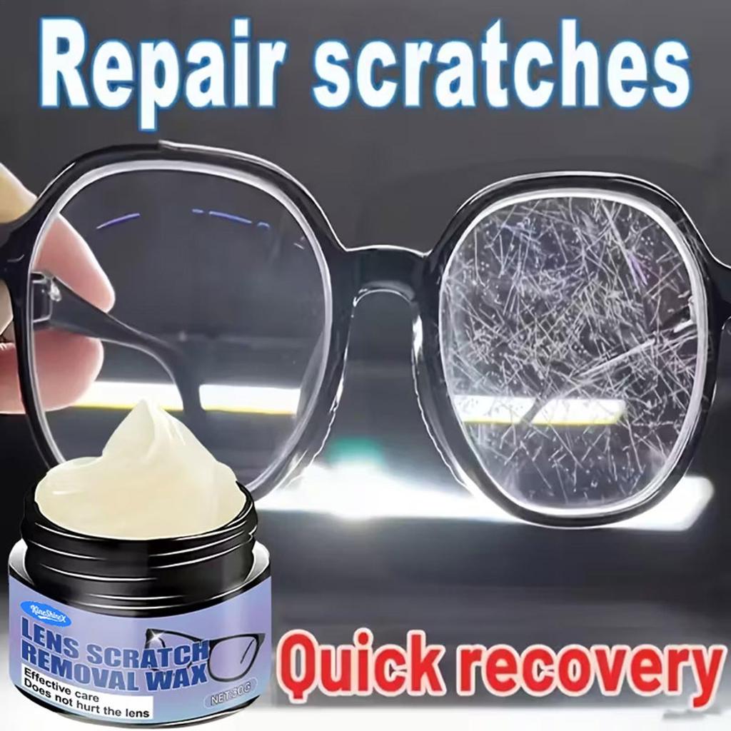แว่นตา Scratch Repair Wax 30g Anti-Reflection แบบพกพาวางกระจกเลนส์ Scratch Repair Wax สําหรับกล้องโท