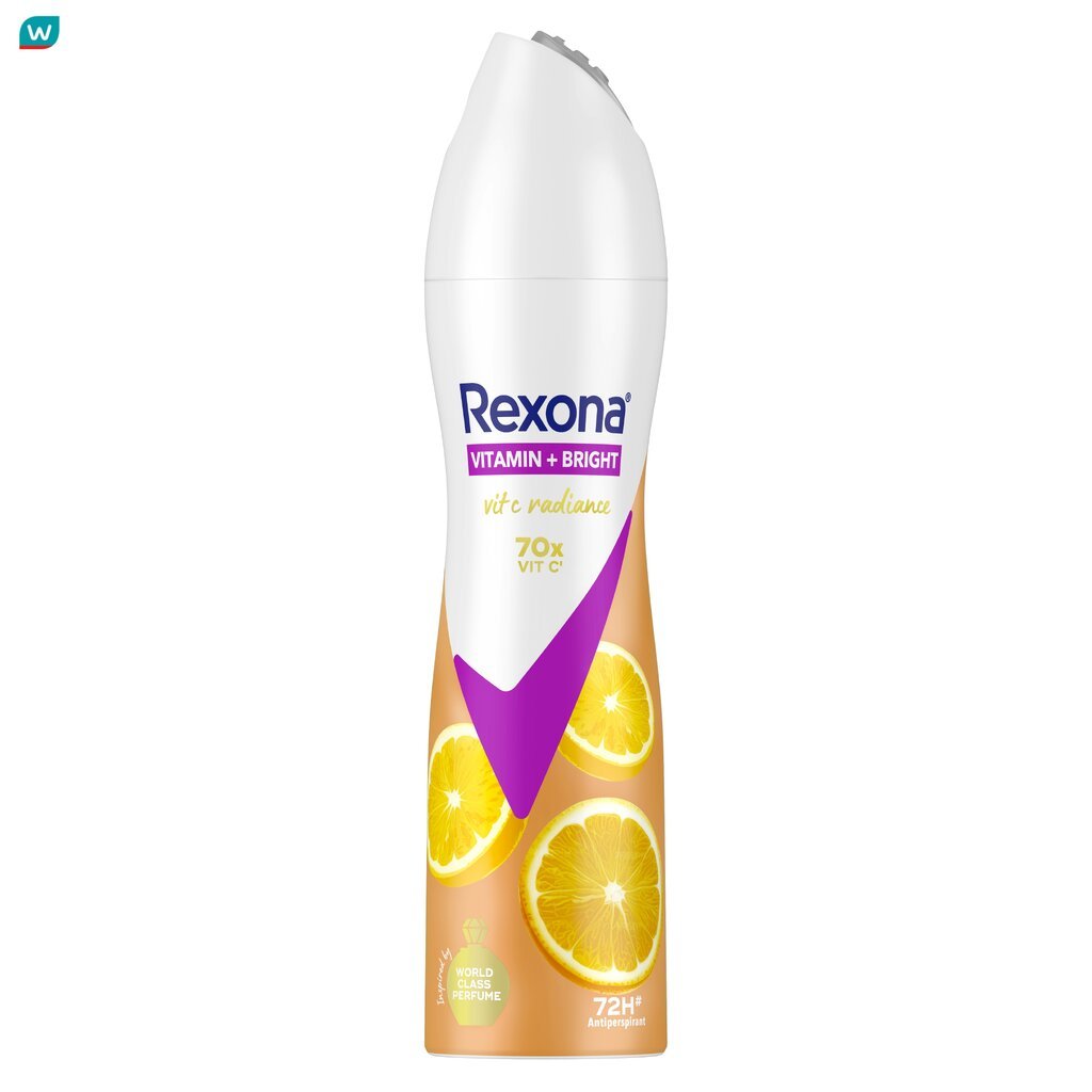 Rexona เรโซนา สเปรย์ วิตามิน + ไบรท์ วิตซี เรเดียนซ์ แอนติเพอสไปแรนท์ 135 มล.
