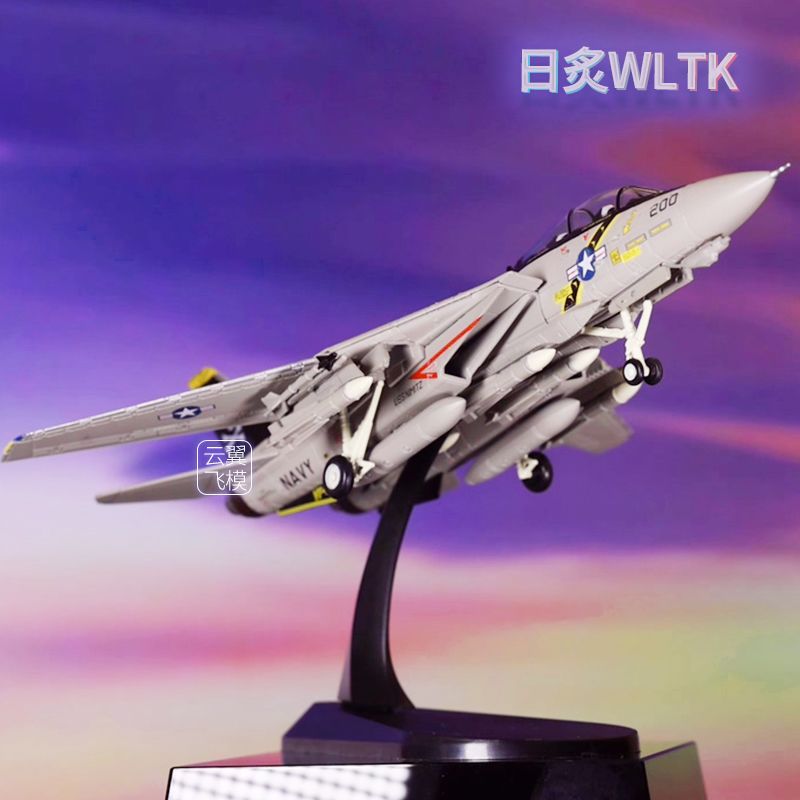 F14 Tomcat Fighter เครื่องบินโลหะผสมแบบคงที่ผลิตภัณฑ์สําเร็จรูปปีกตัวแปรพร้อมอาวุธฟรีรุ่นเครื่องบินว