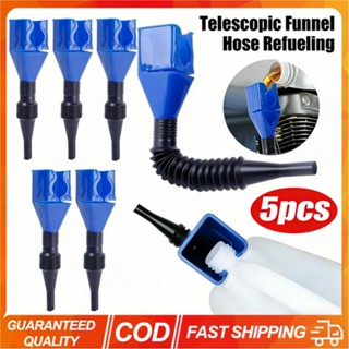 5PCS กรวยพลาสติก Scalable ท่อพับได้ Snap ช่องทางรถรถจักรยานย…