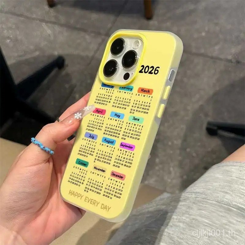 2026ปีใหม่ปฏิทินเคสโทรศัพท์สําหรับiPhone 17 16 15 14 13 12 11 Pro ProMax Plus Air Impactทนทานฝาครอบป