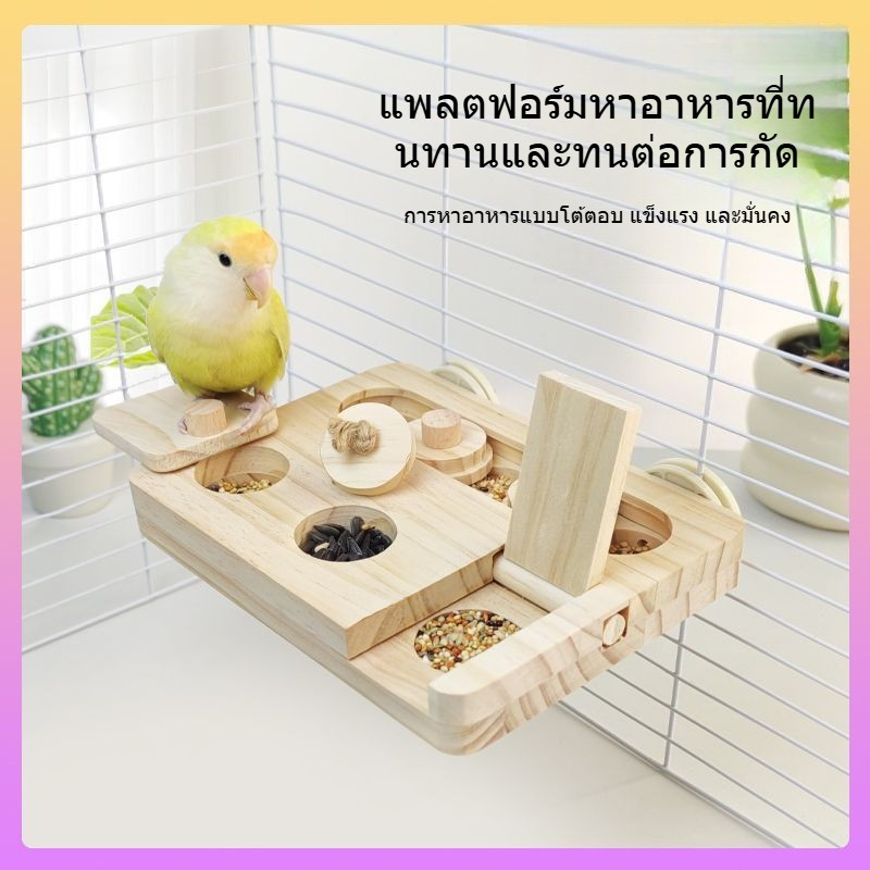 Parrot Foraging Toys Platform Educational Bird Toys อุปกรณ์สําหรับสัตว์เลี้ยง