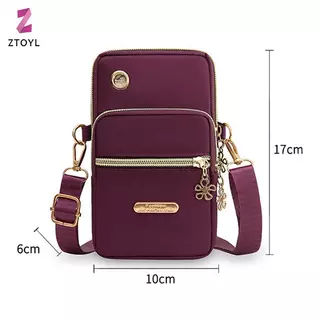 โทรศัพท์มือถือ Crossbody กระเป๋าสำหรับผู้หญิง แบบแฟชั่น ไหล่ 3 ชั้น พร้อมกระเป๋าสตางค์ และปลั๊กหูฟัง