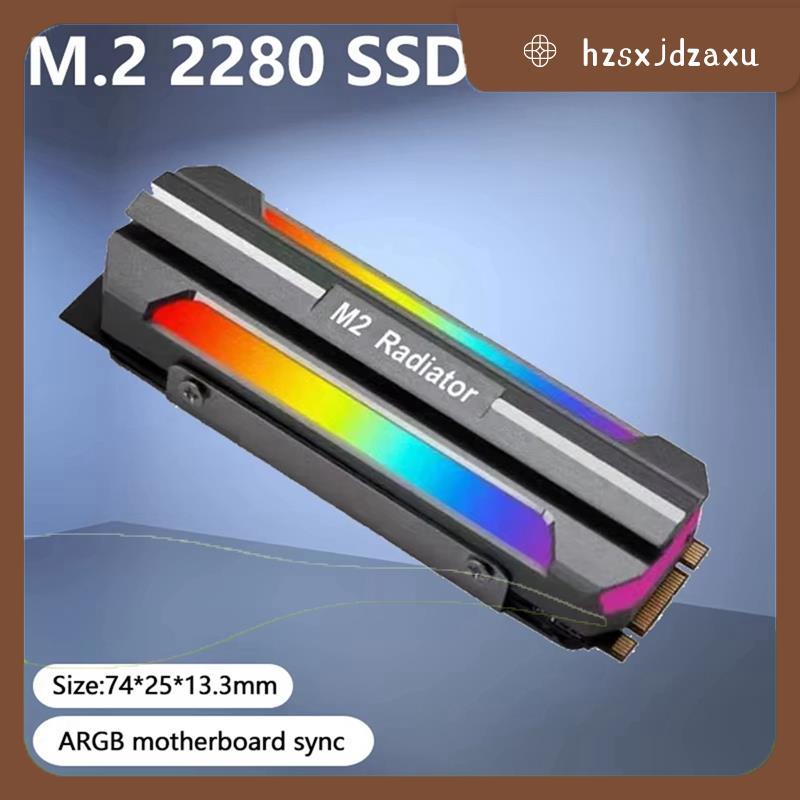 hzsxjdzaxuM.2 2280 SSD ความร้อน M.2 SSD SSD2280 Cooler ARGB Sync แสงผล M.2 Nvme Solid State Drive หม