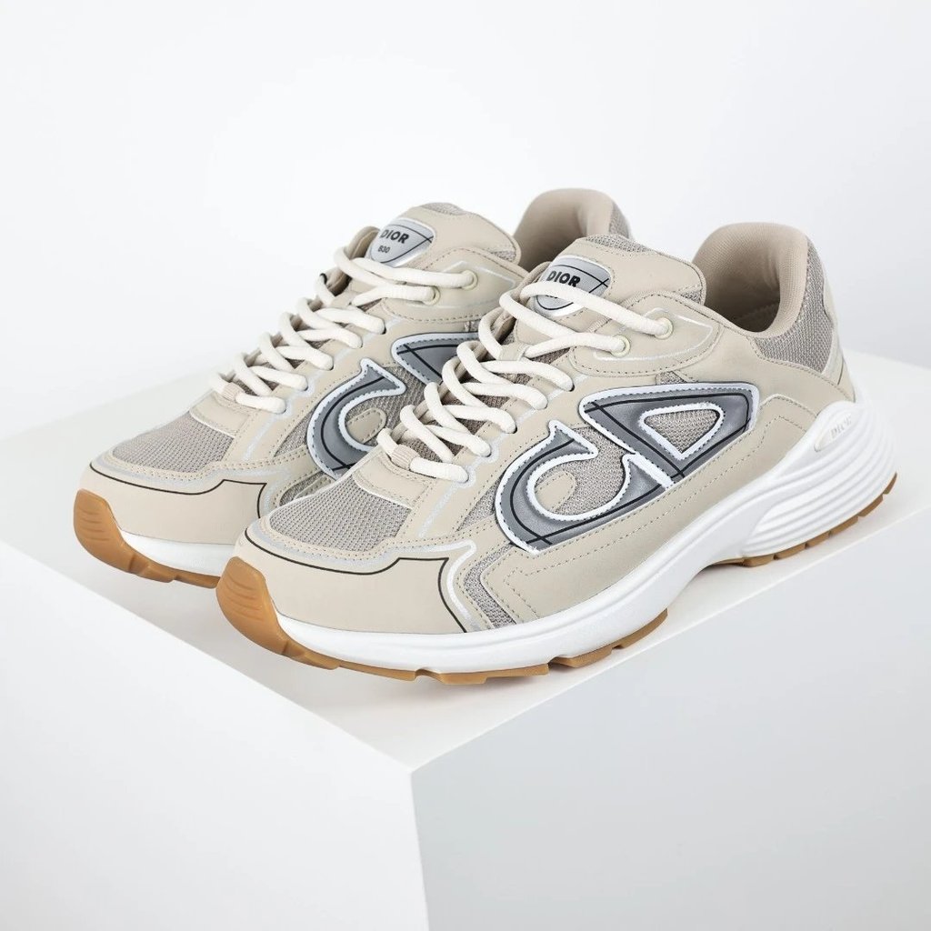 Dior CD Shoes Round Toe Thick-Soled Lace-Up Running Shoes Low-Top Sports Shoes Life Casual Shoes Men