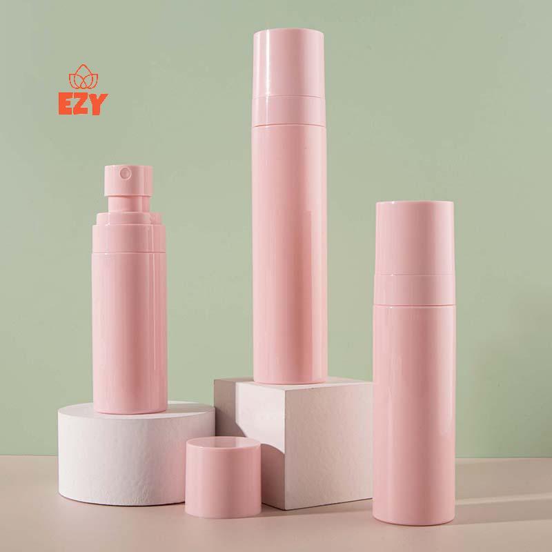 EZY 60ml 80ml 100ml ขวดพลาสติก Mist Atomiser er ทึบแสงสีชมพูน้ําหอมขวดรีฟิล Travel แบบพกพาคอนเทนเนอร์ใหม่