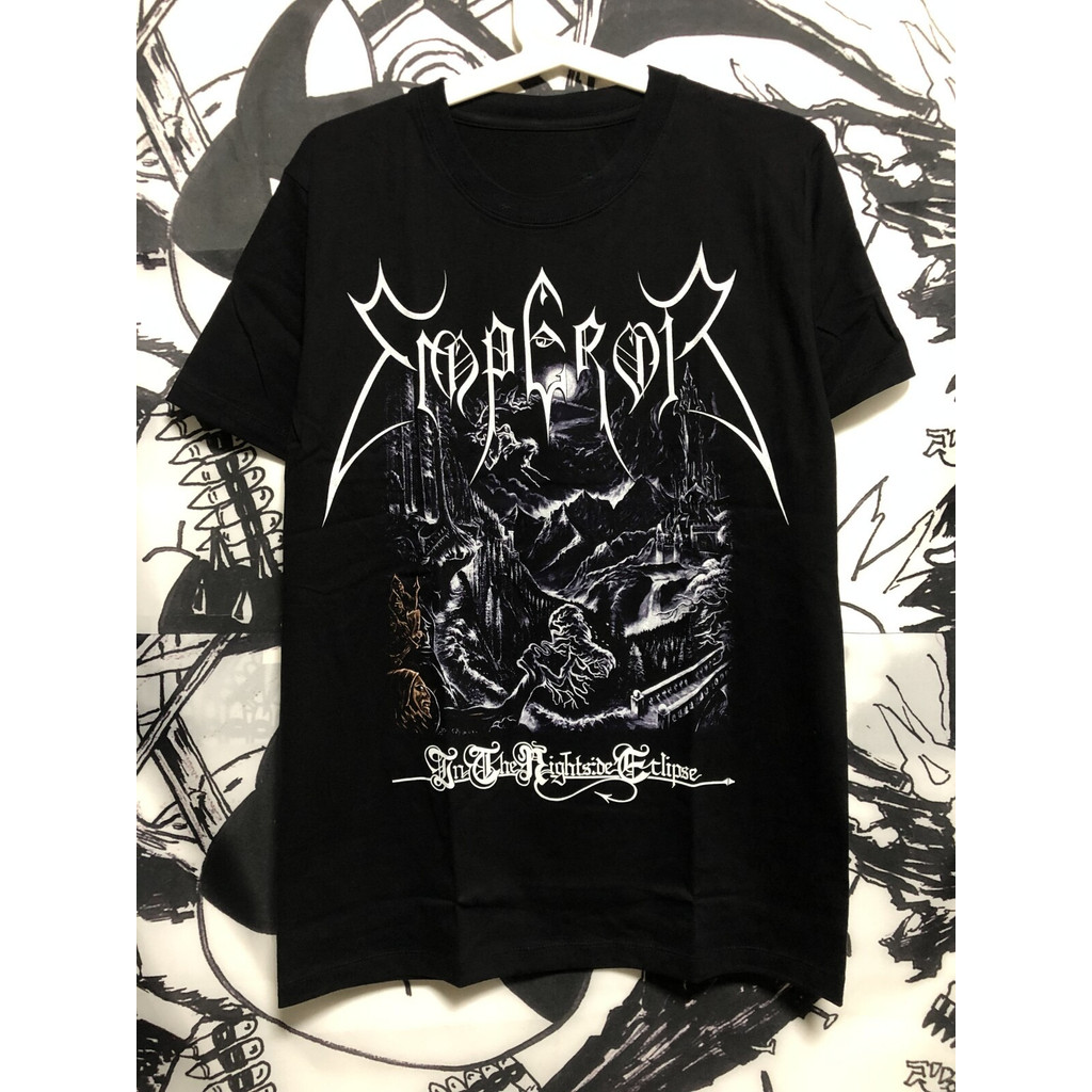 เสื้อยืดแขนสั้น วง EMPEROR Black Metal นำเข้าจากต่างประเทศ ผ้าคอตตอนแท้ สำหรับผู้ชายผู้หญิง ฤดูร้อน ฤดูใบไม้ผลิ