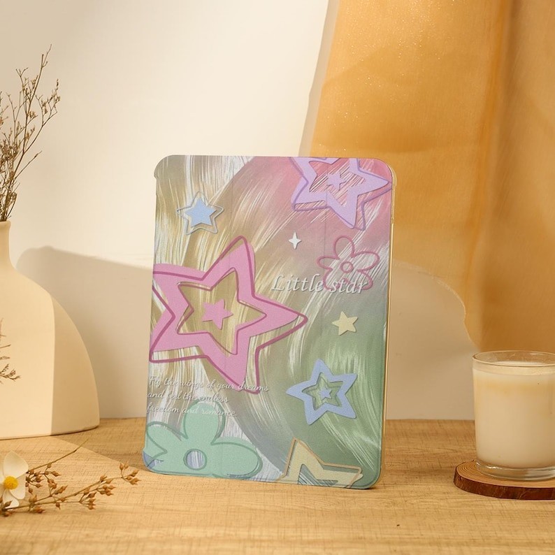 เคส iPad Little Star,เคส iPad Air สําหรับ 13"/11"iPad Pro 2024,13"เคส iPad Air 6,เคส iPad mini 6,10.
