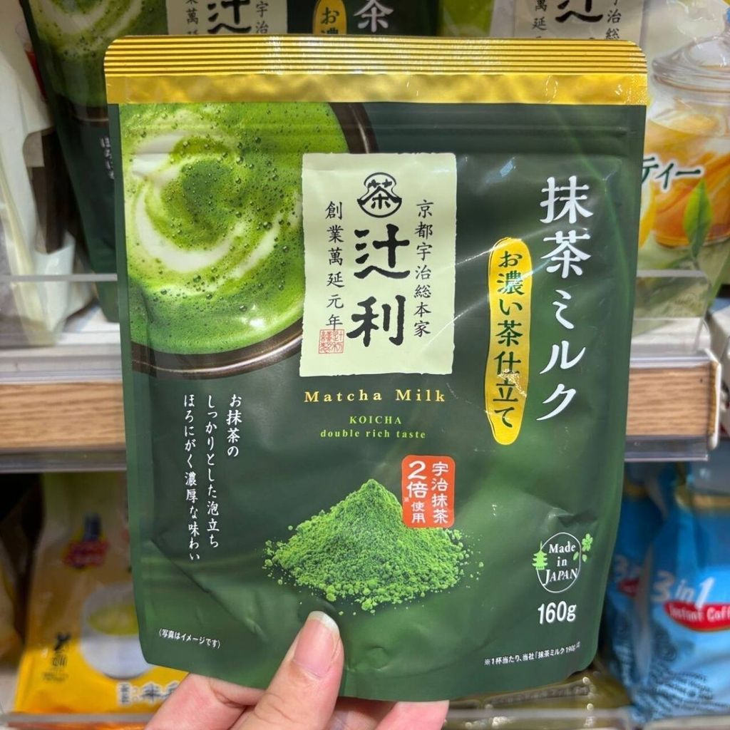 ญี่ปุ่นนําเข้า Tsujiri หนา Uji Matcha นมผง Kataoka Kyoto Matcha Latte ผงสําเร็จรูปเครื่องดื่มร้อนและ