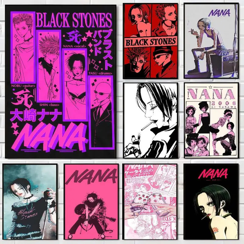 อะนิเมะ Nana Osaki Line DIY Sticky โปสเตอร์ Whitepaper พิมพ์โปสเตอร์งานศิลปะ Vintage ภาพวาดตกแต่ง