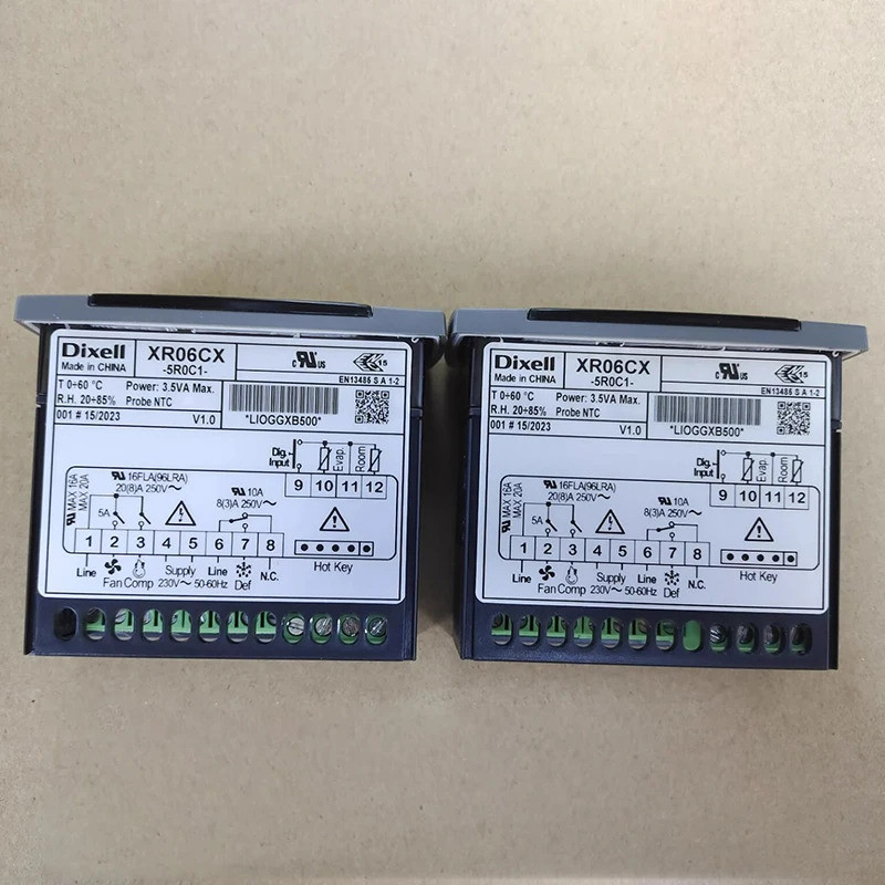 ตัวควบคุมอิเล็กทรอนิกส์ DEXELL XR06CX-5R0C1 การวัดการติดตั้ง 71x29 มม. 230V แรงดันไฟฟ้า AC NTC