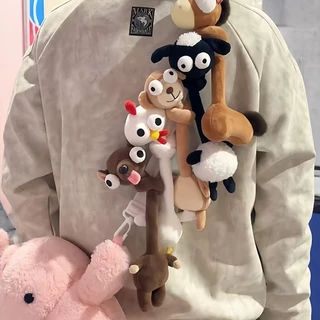 สร้างสรรค์คอยาวของเล่นตุ๊กตาบทคัดย่อสัตว์ตกแต่งตุ๊กตากระเป๋าแขวนตกแต่งของขวัญเซอร์ไพรส์สําหรับเพื่อน