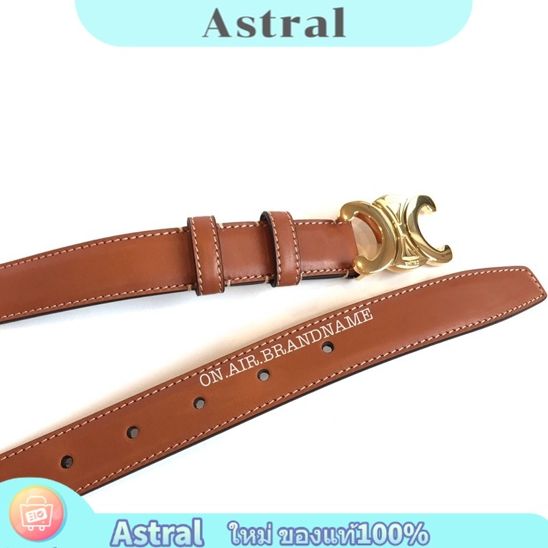 New celine medium triomphe belt 2.5 cm. เข็มขัด สี tan สวยมาก