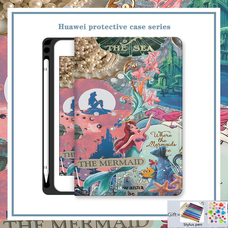 เคสป้องกันพร้อมที่วางปากกาสําหรับ Huawei MediaPad M5 M6 Pro T5 10.1 นิ้ว MatePad Air 11.5S SE 11 นิ้