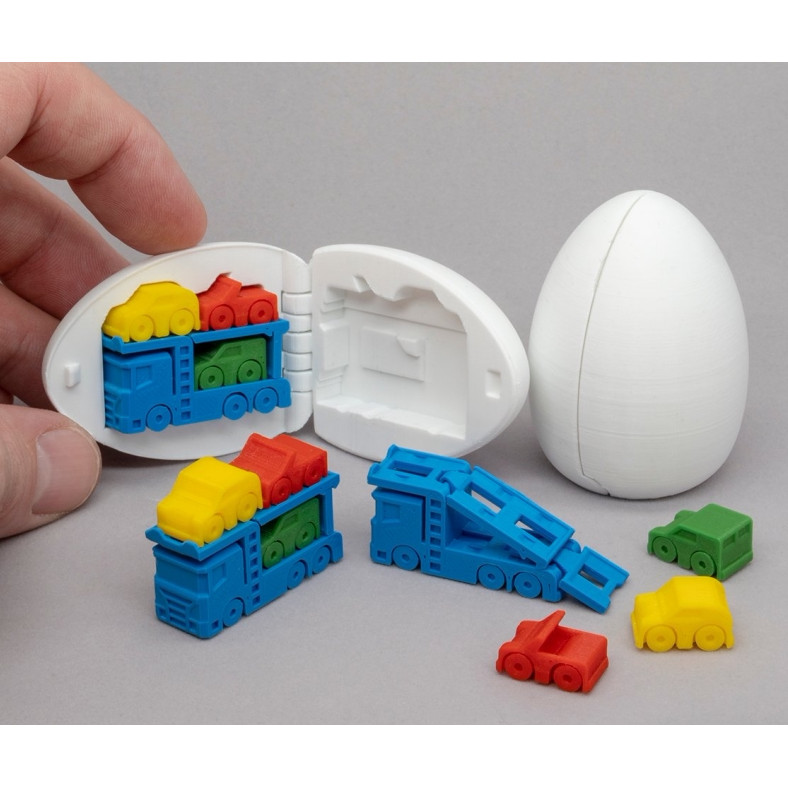 3D พิมพ์ Gashapon Plane Excavator Mini ของเล่นเด็กชายหญิง Gashapon Surprise Egg Carrier