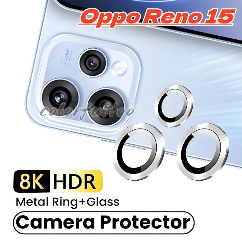 สําหรับOppo Reno15Pro Reno 15ProMax 15ProMiniกล้องกระจกนิรภัยแหวนสําหรับOppo Reno15 Reno15c Pro Mini Max FS Fอลูมิเนียมเลนส์โทรศัพท์Protectorหมวก