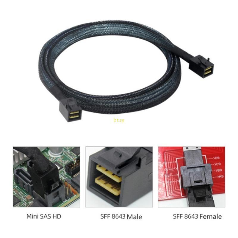 Btsg SFF-8643 ถึง SFF-8643 ขั้วต่อความละเอียดภายใน 36Pin สายไฟ