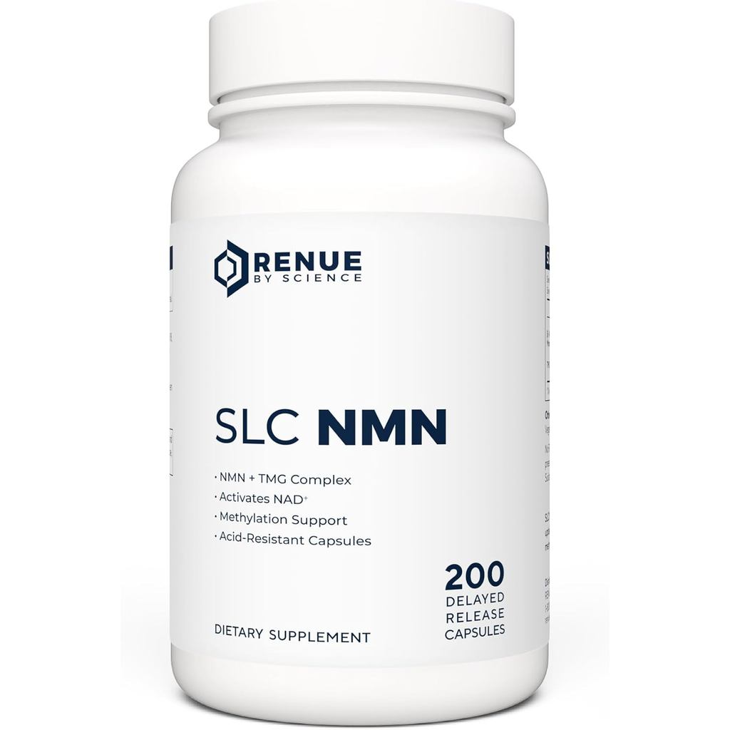 Renue By Science NMN Supplement | 200 SLC Enteric Capsules - 250mg Nicotinamide Mononucleotide per S
