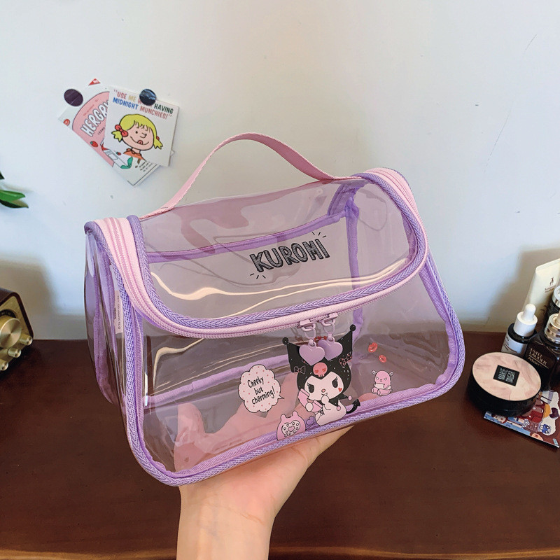 กระเป๋าเดินทาง Sanrio แบบกันน้ํา โปร่งใส ความจุขนาดใหญ่สำหรับนักเรียน โม델 Liya รหัส 0319XSNB