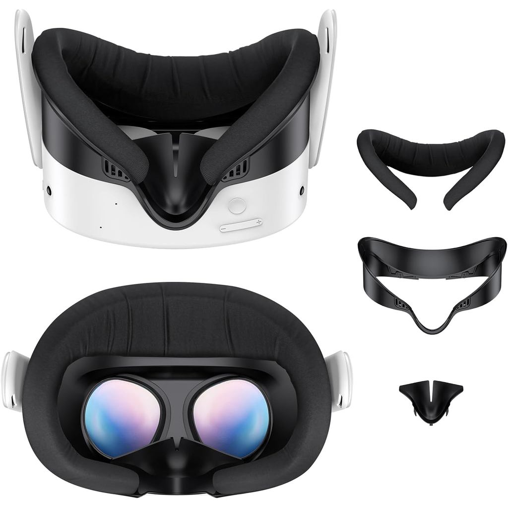 สําหรับ Oculus Quest 3S Face Pad Cover - Widen Facial Interface with Oral Pad, Ice Silk Face Cushion