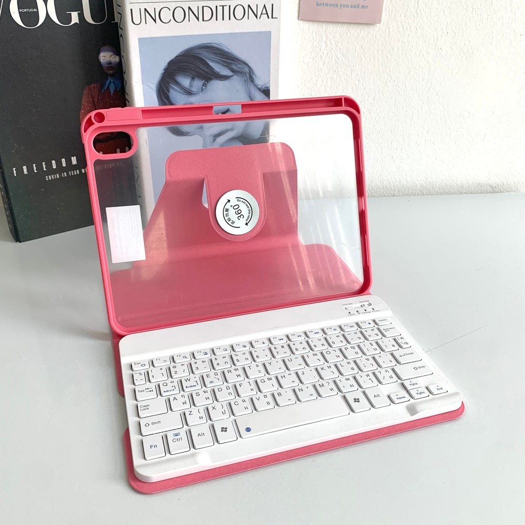 เคสแป้นพิมพ์ภาษาไทยเคสคีย์บอร์ดหมุนได้ 360°  gen10 gen11 gen12