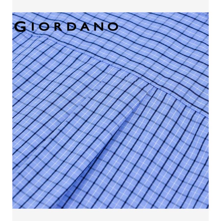 GIORDANO قميص رجالي بوبلين Slim — صورة 6