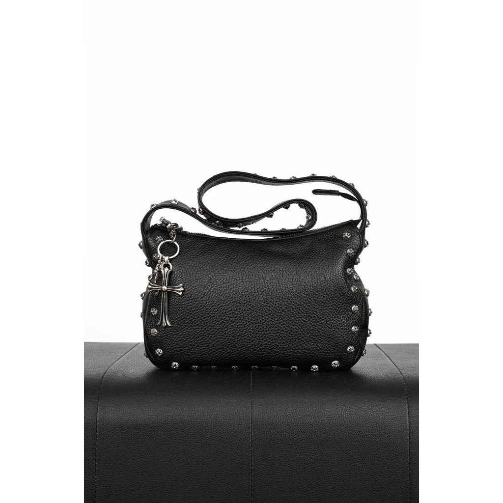 กระเป๋า.Chrome.Hearts.Cross.Rivet.Underarm.สีดำ.สำหรับ.สะพายไหล่.คุณภาพสูง