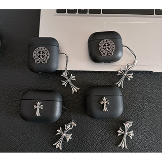 Soft Touch Textured หนังสําหรับ Apple AirPods 1 2 3 4Rd Pro 2 3D โลหะ Rivets ออกแบบสําหรับ Airpods Pro 3 ชุดหูฟังไร้สายบลูทูธชาร์จกล่องเก็บพร้อมจี้