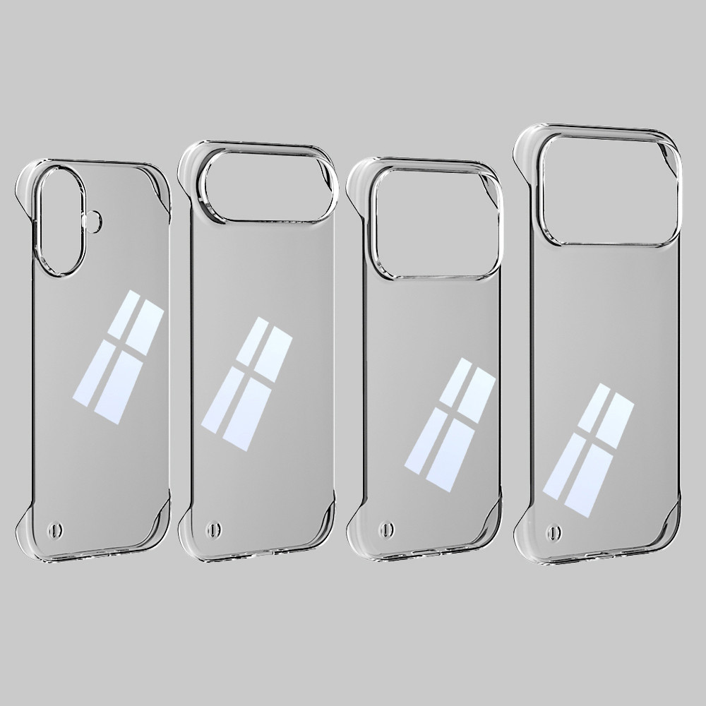 Ultra Thinโปร่งใสFrameless HardสําหรับiPhone air 17 16e รูปที่ 2