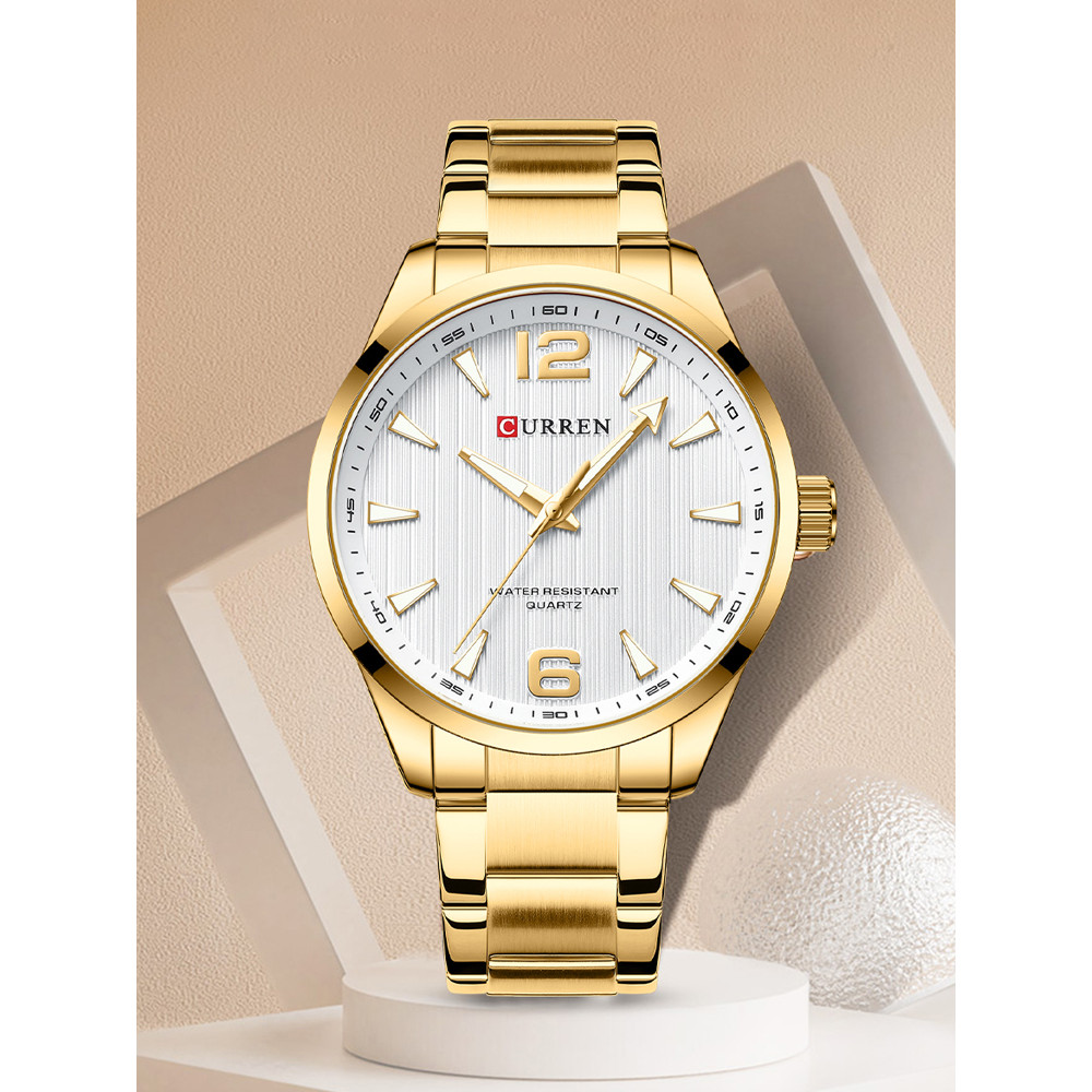 CURREN CURREN You Men Ultra-Thin Simple Business Steel Band Student Lover Gift Luminous Quartz Watch
