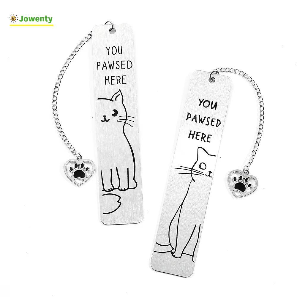 ที่คั่นหนังสือแมว JOWENTY คอลเลกชันโลหะจีนคลาสสิก สําหรับคนรักหนังสือ เครื่องเขียนอ่าน คลิปสําหรับเพื่อนและครู