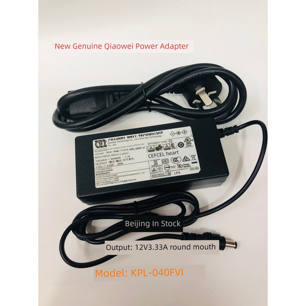 หัวแปลง usb to type c สายชาร์จ micro usb Qiaowei 12V 3.33A อะแดปเตอร์ไฟ KPL-040F-VI ปากกลม Hikvision