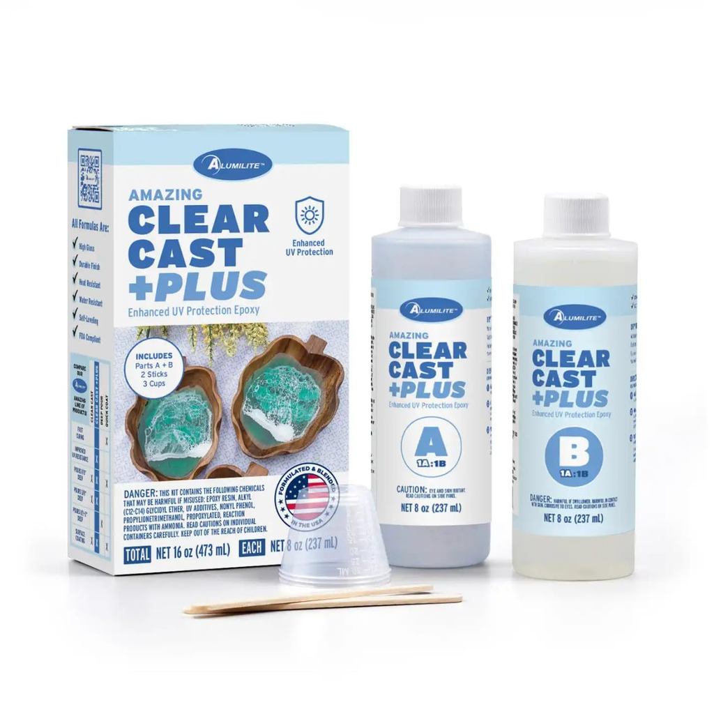 Alumilite Amazing Clear Cast Plus Epoxy Resin Kit สําหรับทําและปั้น, UV, เคลือบพลาสติก, การหล่อสําหร