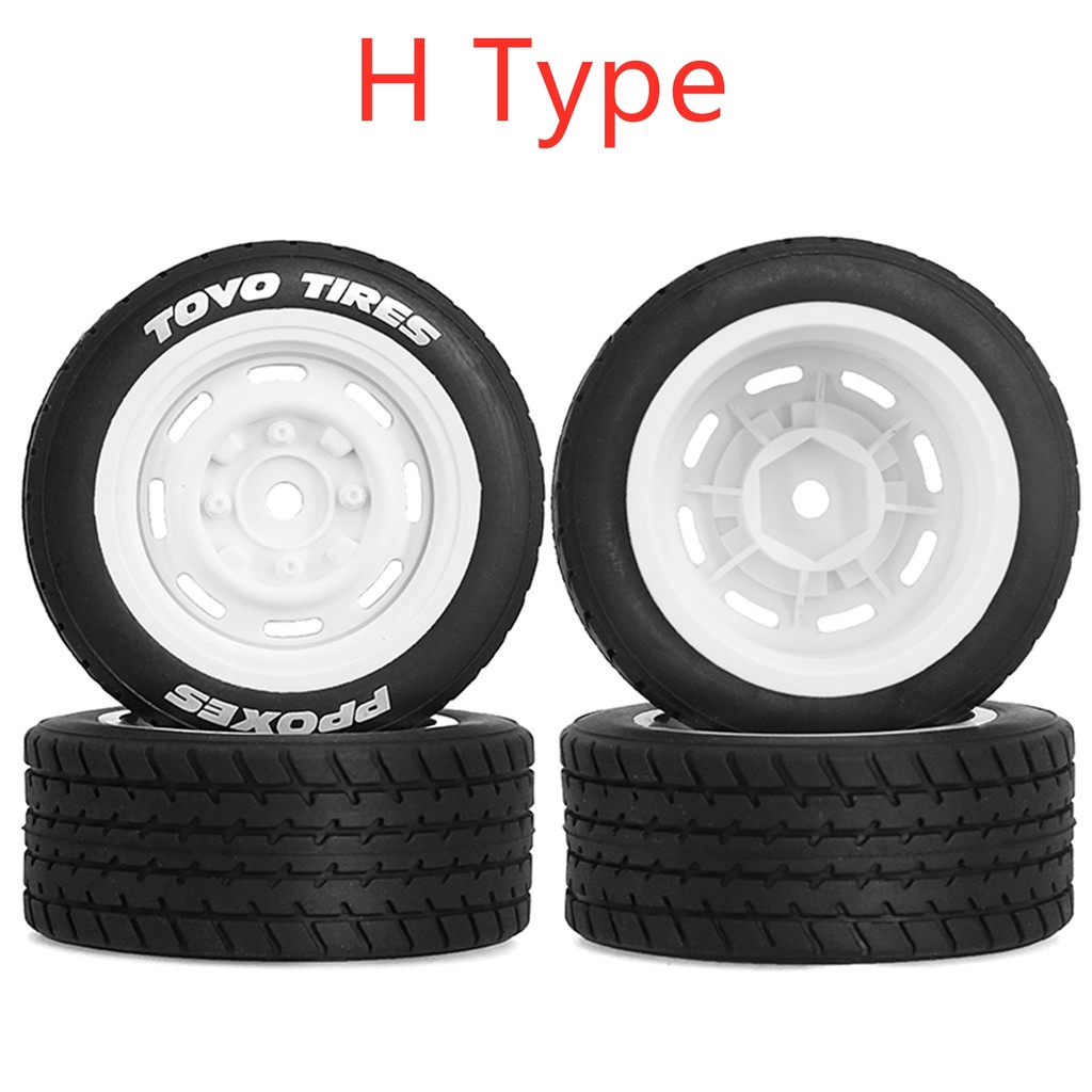 4PCS 60 มม.RC ล้อยางยาง 12 มม.Hex สําหรับ Tamiya M แชสซีอะไหล่อัพเกรดสําหรับ MJX 14303 14304 Tamiya 