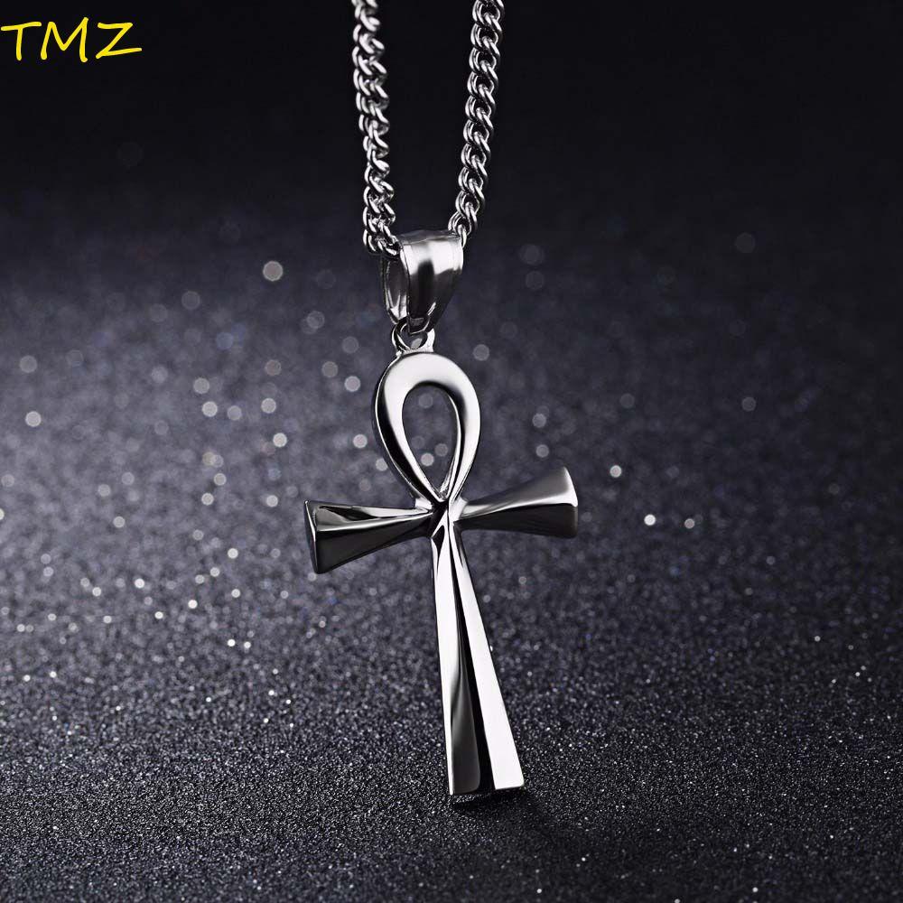 TMZ14968 ข้ามสร้อยคออียิปต์ศาสนาแฟชั่นเครื่องประดับอุปกรณ์เสริมไม้กางเขนของขวัญสําหรับผู้ชายผู้หญิงท